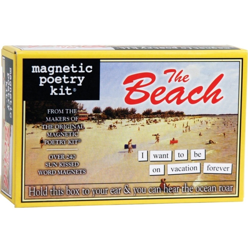 New Magnetic Poetry Kit The Beach Over 200 Word Magnets Complete Box Set